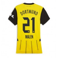 Fotbalové Dres Borussia Dortmund Donyell Malen #21 Dámské Domácí 2024-25 Krátký Rukáv